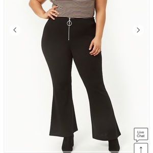 Flare Leg Pants with Vintage Zipper.